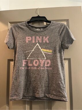Pink Floyd Heather Gray Tee with Pink Print